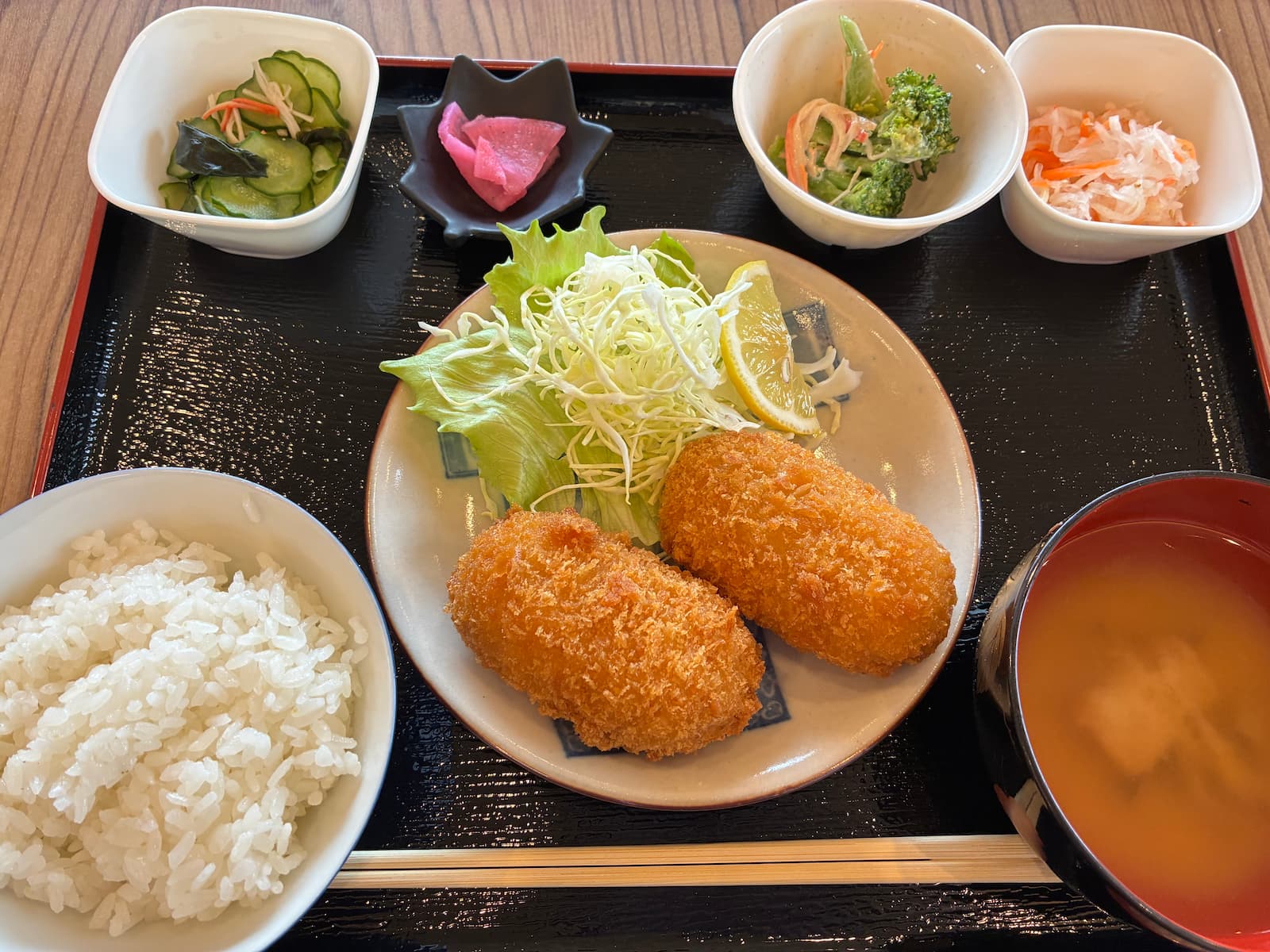 エビクリームコロッケ定食